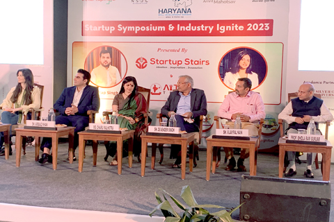 Prof BR Gurjar Director NITTTR Chandigarh as one of the panelist in Startup Symposium and Industry Ignite 2023